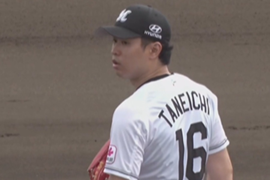 日本ハム戦に登板したロッテ・種市篤暉【画像：パーソル パ・リーグTV】