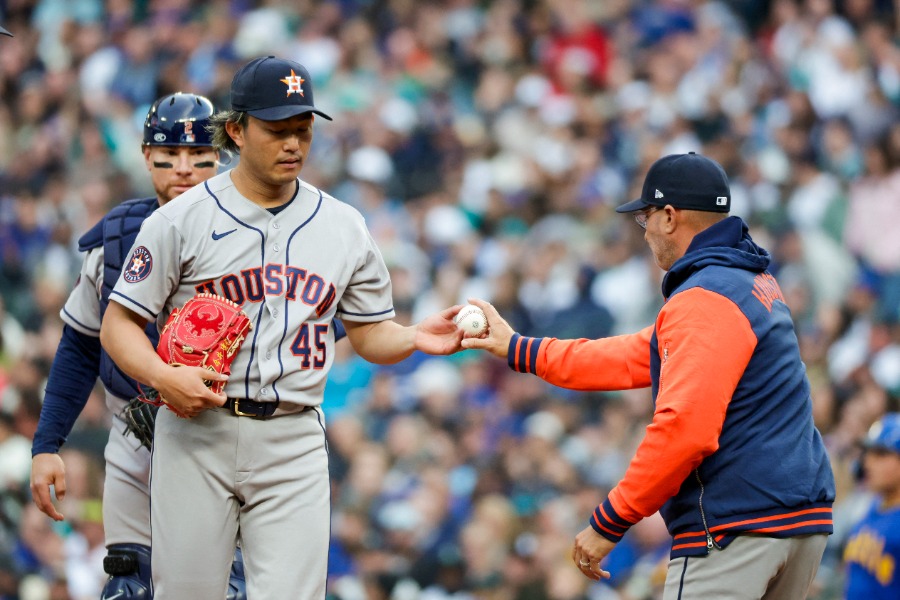 マリナーズ戦に先発したアストロズ・今井達也【写真：ロイター】