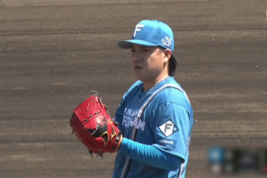 ロッテ戦に先発した日本ハム・金村尚真【画像：パーソル パ・リーグTV】