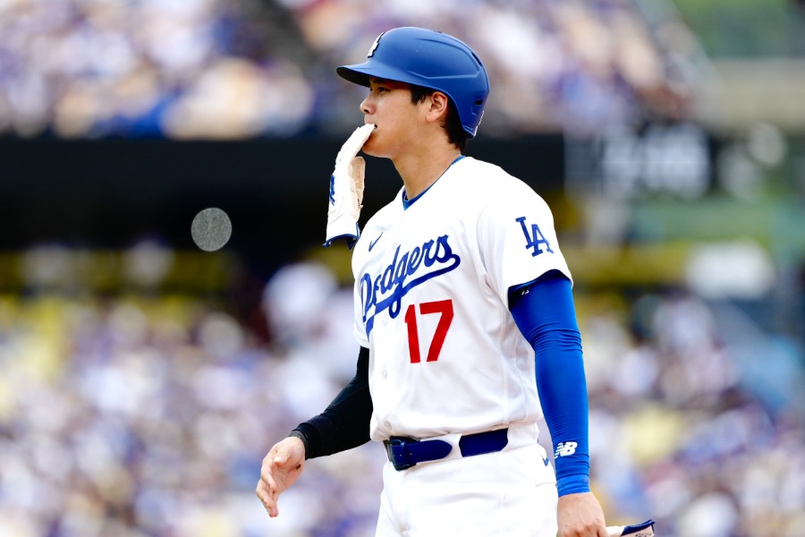 レンジャーズ戦に出場したドジャース・大谷翔平【写真:黒澤崇】