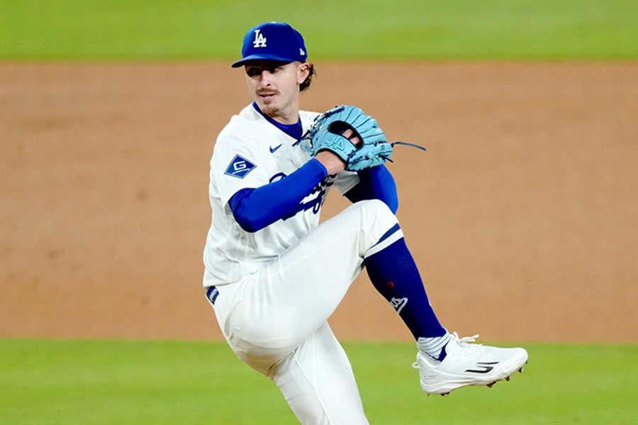 メッツ戦に登板したドジャースのジャスティン・ロブレスキー【写真：黒澤崇】