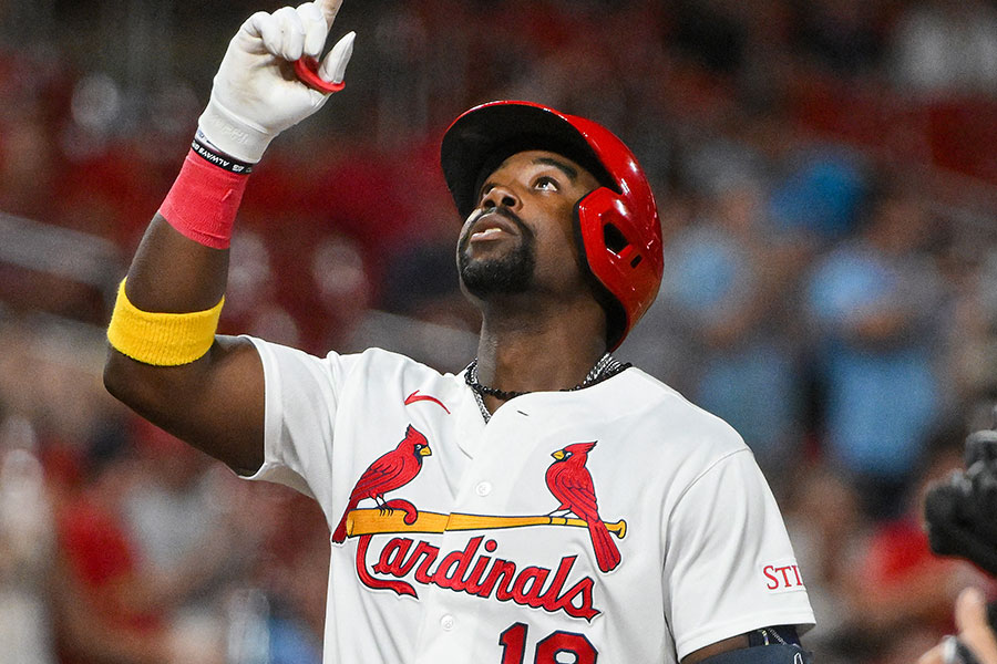 ガーディアンズ戦で8号を放ったカージナルスのジョーダン・ウォーカー【写真：ロイター】