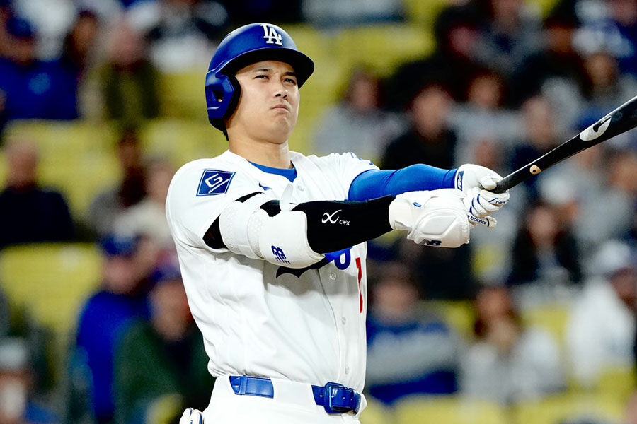 メッツ戦に出場したドジャース・大谷翔平【写真：黒澤崇】