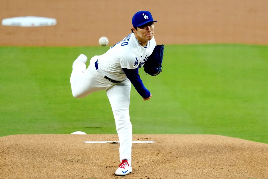 メッツ戦に先発したドジャース・山本由伸【写真：黒澤崇】