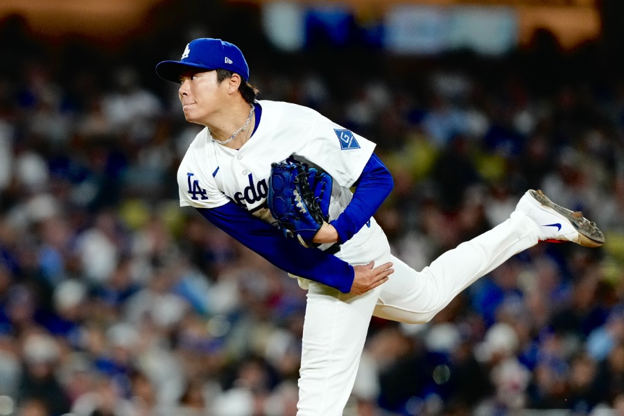 メッツ戦で好投したドジャース・山本由伸【写真:黒澤崇】