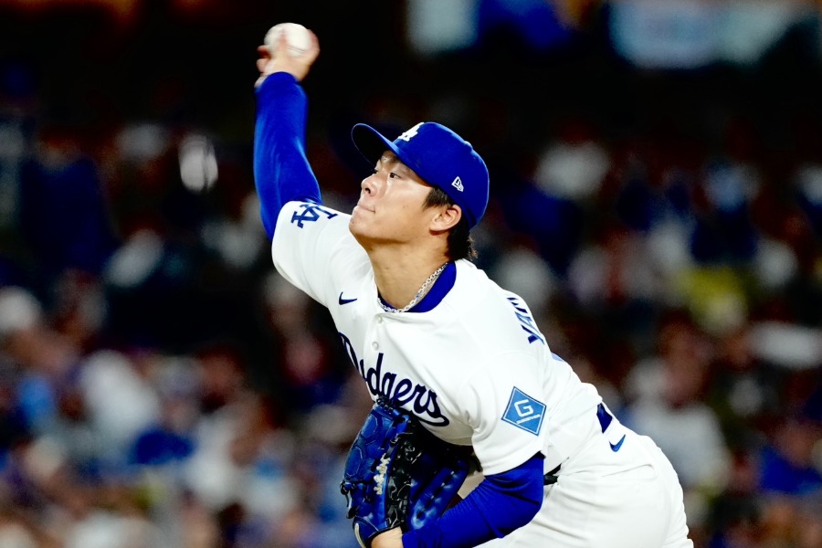 メッツ戦に先発したドジャース・山本由伸【写真：黒澤崇】