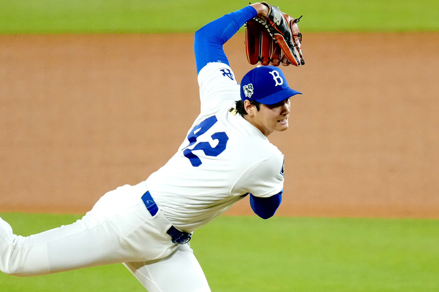 メッツ戦に登板したドジャース・大谷翔平【写真：黒澤崇】