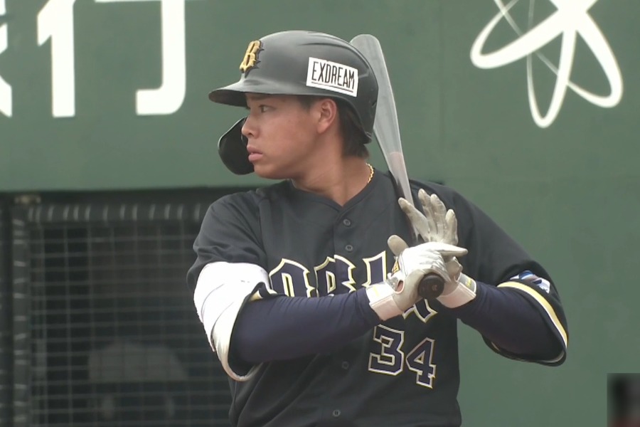 ソフトバンク戦に出場した オリックス・横山聖哉【画像：パーソル パ・リーグTV】
