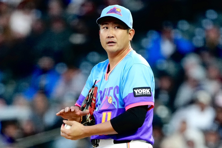 ドジャース戦に先発したロッキーズ・菅野智之【写真：黒澤崇】