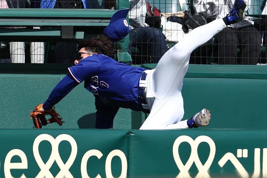 18日の阪神戦に出場した中日・福永裕基【写真提供：産経新聞社】