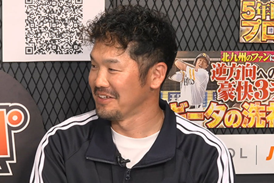 オリックスで活躍したT-岡田氏【画像：パーソル パ・リーグTV】