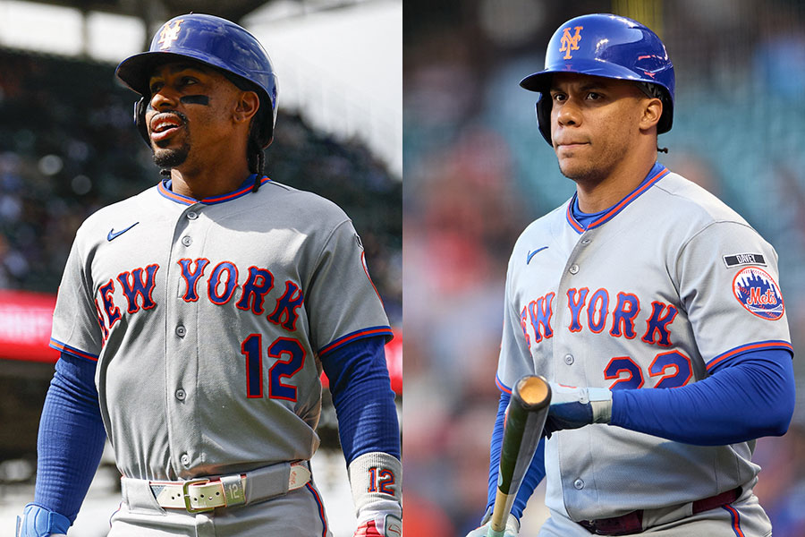 メッツのフランシスコ・リンドーア（左）とフアン・ソト【写真：ロイター】