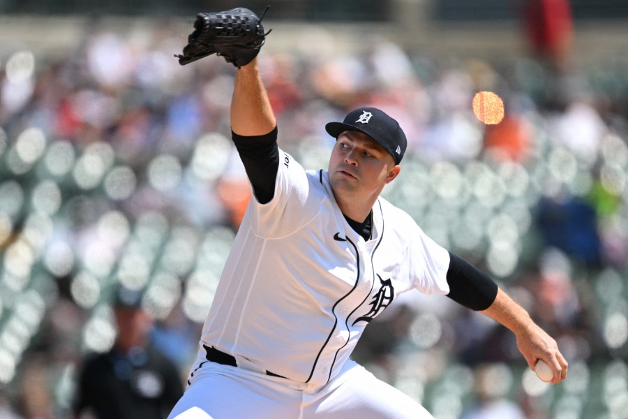 ブルワーズ戦に先発したタイガースのタリク・スクーバル【写真：ロイター】