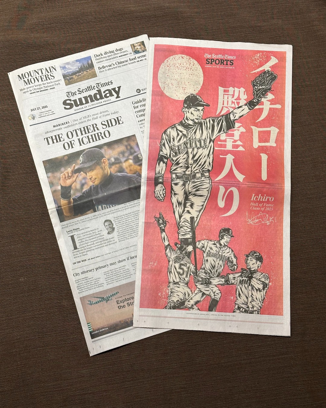 配置、描き方、書体すべてにこだわったイラスト【写真：木崎英夫】