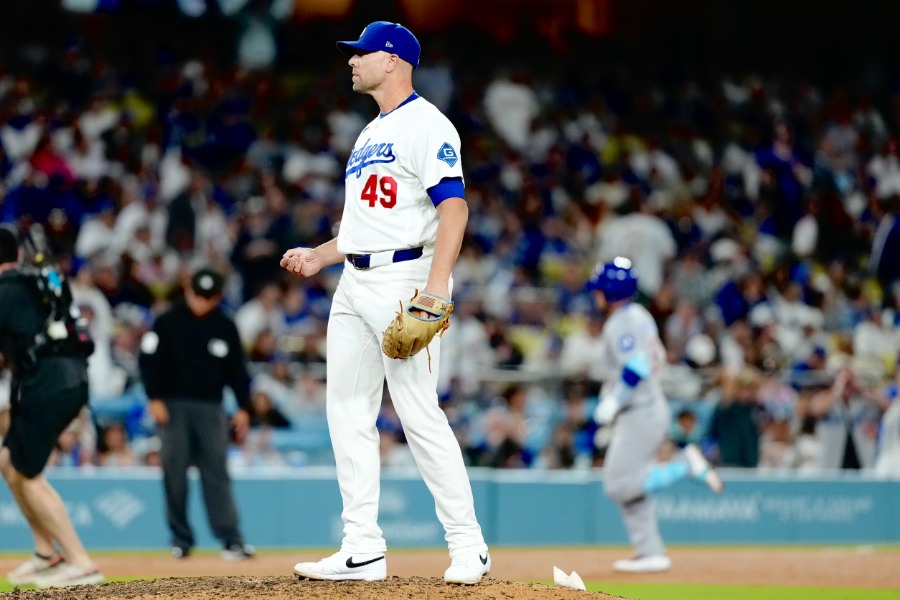 ブレグマンに同点ソロを被弾したドジャースのブレイク・トライネン【写真：黒澤崇】