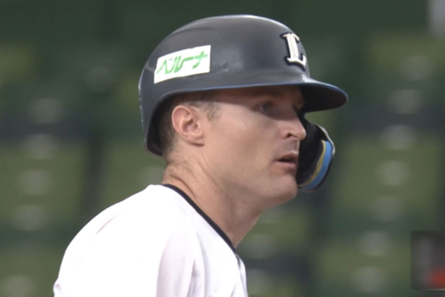 DeNA戦に出場した西武のタイラー・ネビン【画像：パーソル パ・リーグTV】