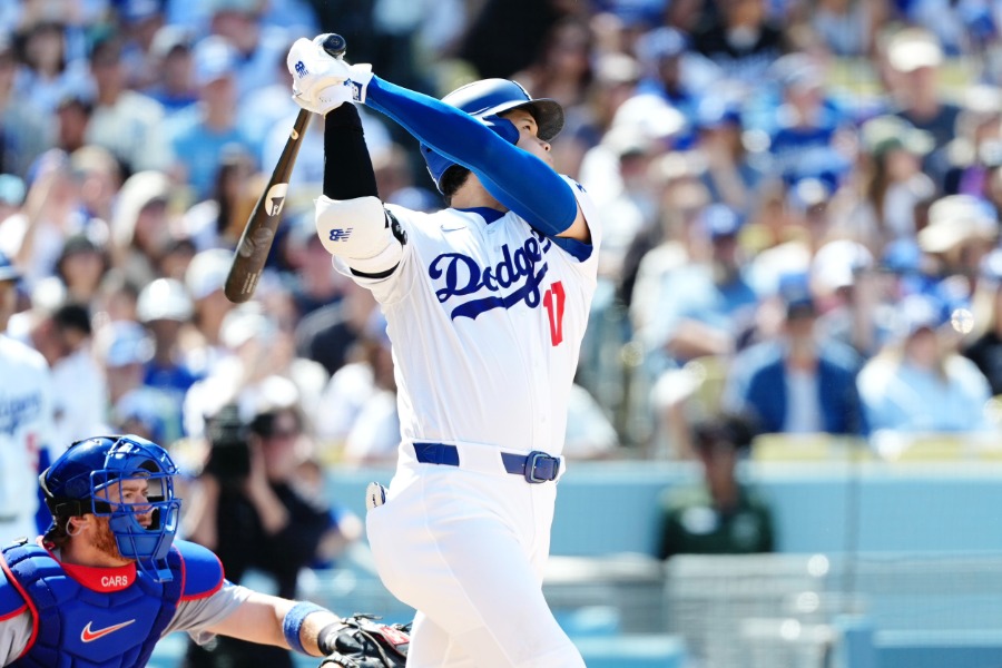 6号ソロを放ったドジャース・大谷翔平【写真：黒澤崇】