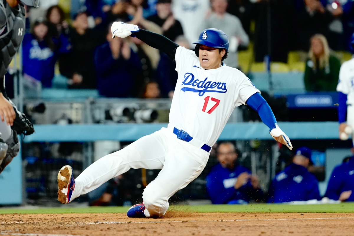 サヨナラのホームを踏んだドジャース・大谷翔平【写真：黒澤崇】
