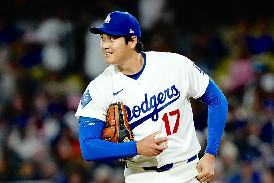 マーリンズ戦に先発したドジャース・大谷翔平【写真：黒澤崇】