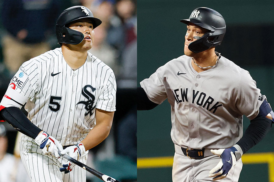 Wソックス・村上宗隆（左）とヤンキースのアーロン・ジャッジ【写真：ロイター】