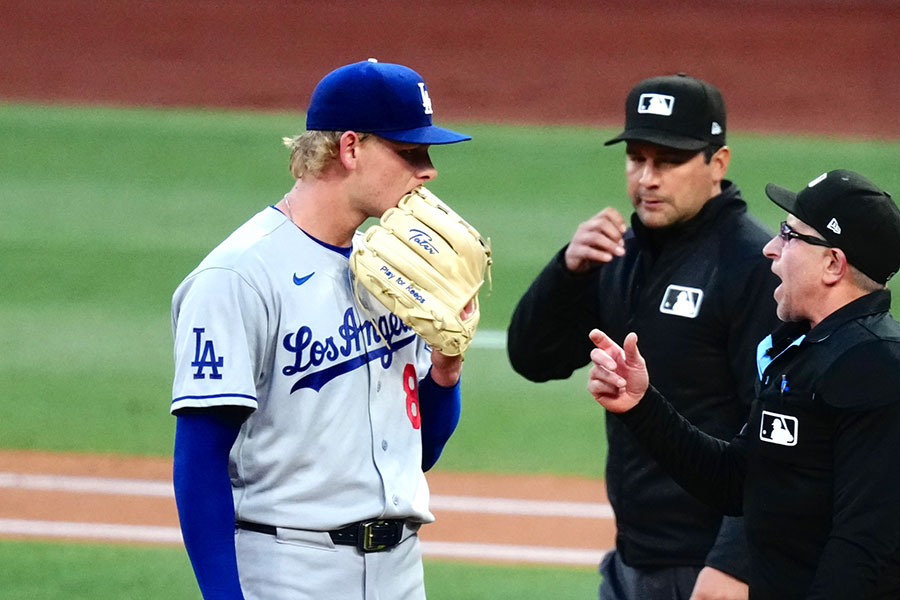 カージナルス戦に先発したドジャースのエメ・シーハン【写真：黒澤崇】