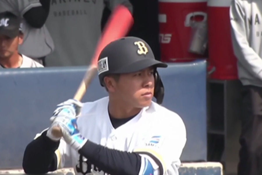 決勝タイムリーを放ったオリックス・池田陵真【画像：パーソル パ・リーグTV】
