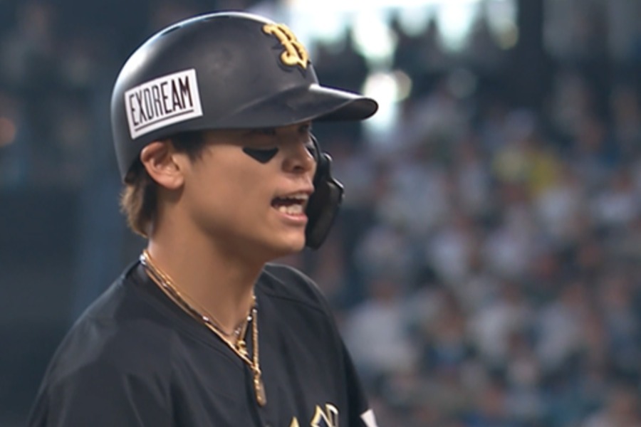 決勝タイムリーを放ったオリックス・中川圭太【画像：パーソル パ・リーグTV】