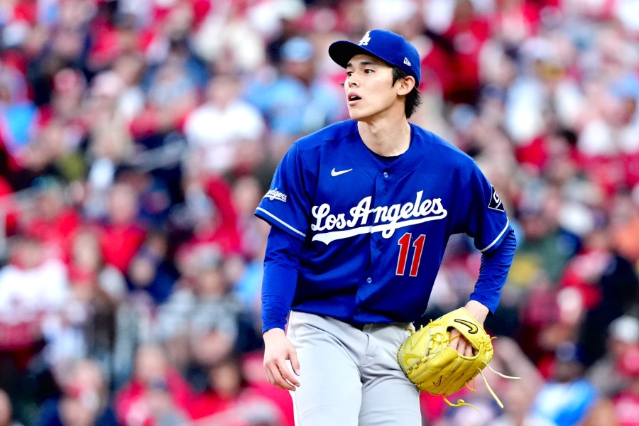 3回に2ランを浴びたドジャース・佐々木朗希【写真：黒澤崇】