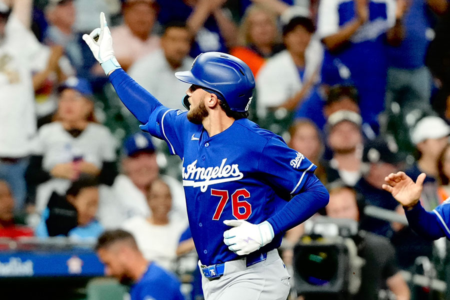 アストロズ戦で2号ソロを放ったドジャースのアレックス・フリーランド【写真：黒澤崇】