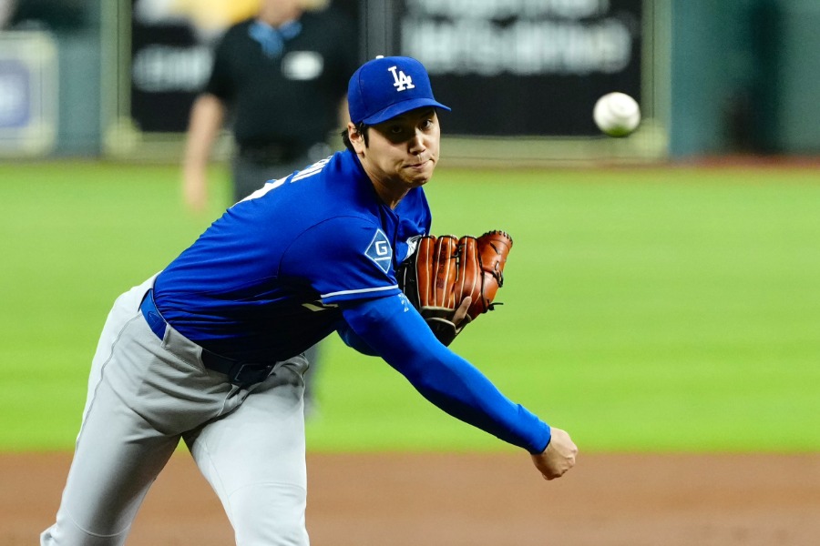 アストロズ戦に先発したドジャース・大谷翔平【写真：黒澤崇】