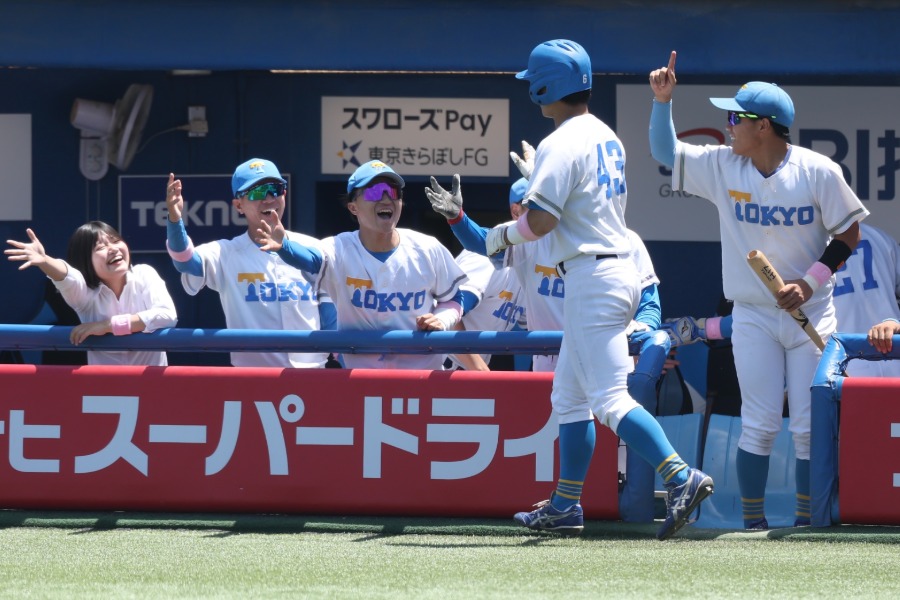 9年ぶりの勝ち点を獲得した東大【写真：加治屋友輝】