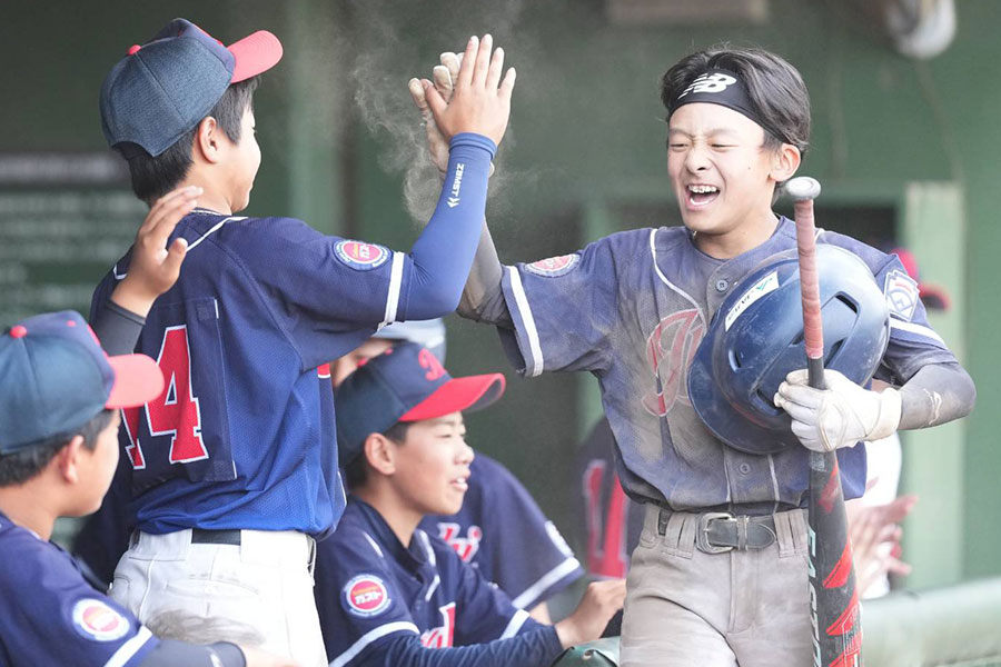 全日本リトルリーグ選手権で優勝した茨城リーグナイン【写真：井上学】