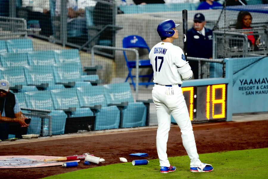 「1番・DH」で先発したドジャース・大谷翔平【写真：黒澤崇】