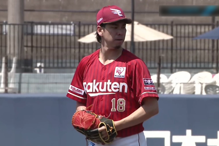 日本ハム戦に登板した楽天・前田健太【画像:パーソル パ・リーグTV】