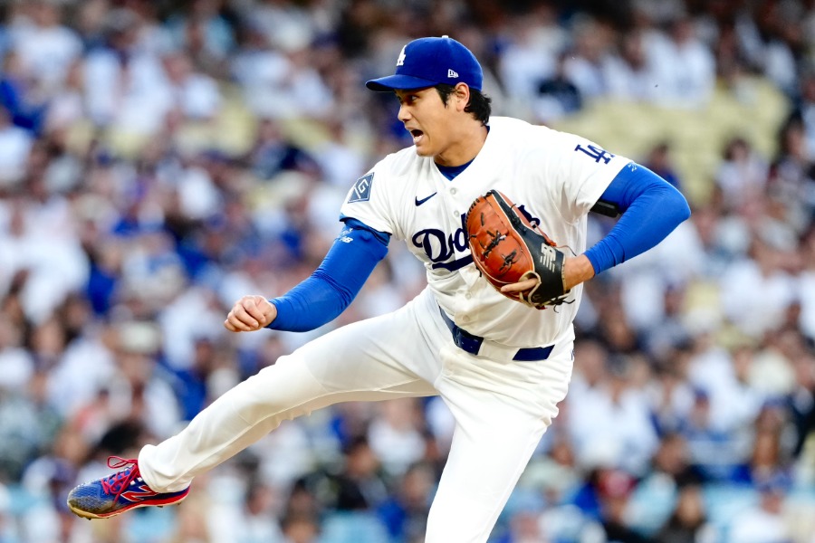 ジャイアンツ戦で好投したドジャース・大谷翔平【写真：黒澤崇】