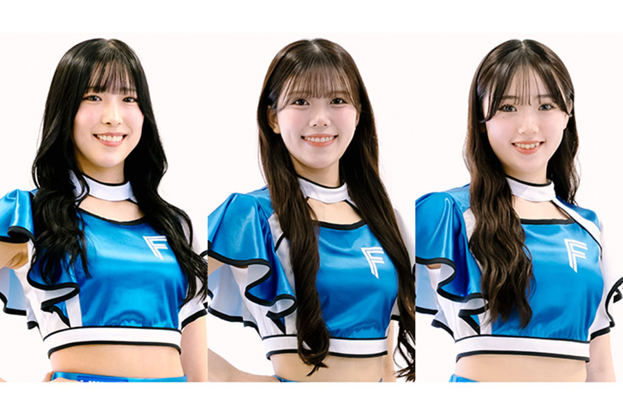 「ファイターズガール」メンバーの宮崎莉緒さん、山本蘭加さん、吉川聖菜さん(左から)【写真提供:H.N.F.】