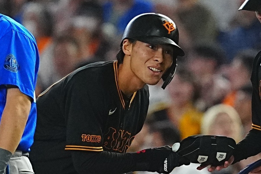 DeNA戦に出場した巨人・平山功太【写真：荒川祐史】