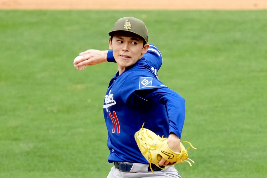 エンゼルス戦で2勝目を挙げたドジャース・佐々木朗希【写真：黒澤崇】