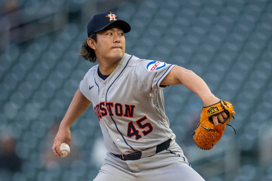 ツインズ戦に先発したアストロズ・今井達也【写真：ロイター】