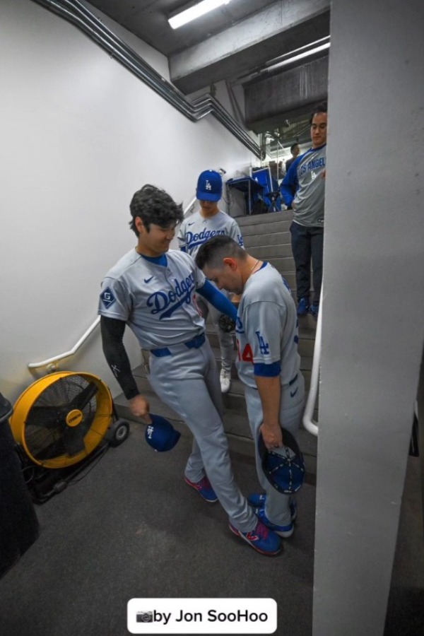 スーフー氏が公開したドジャース・大谷翔平【写真提供：ジョン・スーフー/ドジャース】
