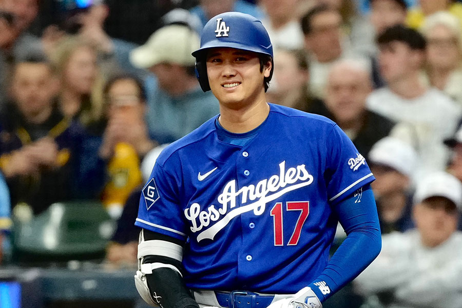 ブルワーズ戦に出場したドジャース・大谷翔平【写真：黒澤崇】