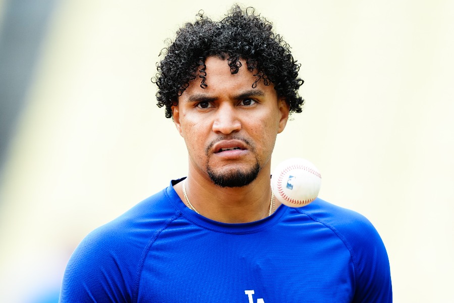 ドジャースのサンティアゴ・エスピナル【写真：黒澤崇】