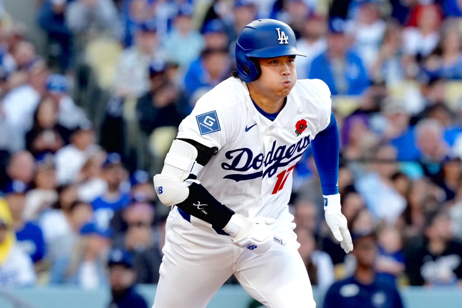 ロッキーズ戦に出場したドジャース・大谷翔平【写真：黒澤崇】
