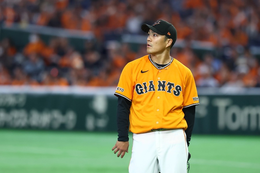 ソフトバンク戦に先発した巨人・則本昂大【写真：加治屋友輝】