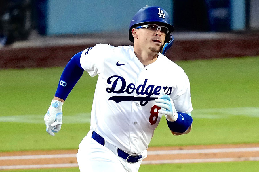 ロッキーズ戦に出場したドジャースのエンリケ・ヘルナンデス【写真:黒澤崇】