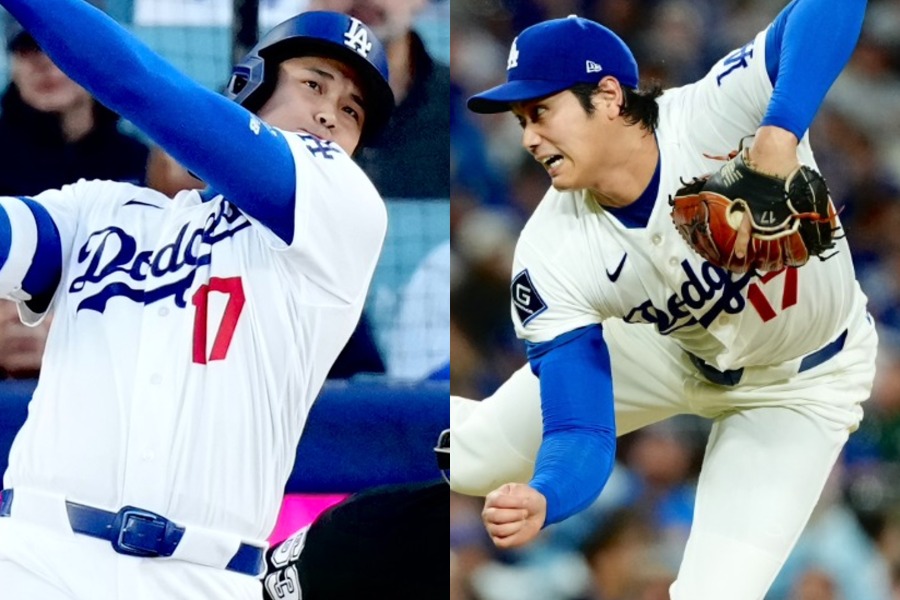 ロッキーズ戦で9号先頭打者弾＆5勝目を挙げたドジャース・大谷翔平【写真：黒澤崇】