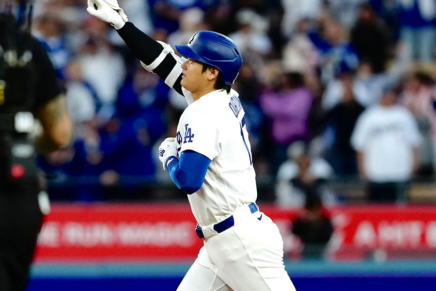 10号を放ったドジャース・大谷翔平【写真：黒澤崇】