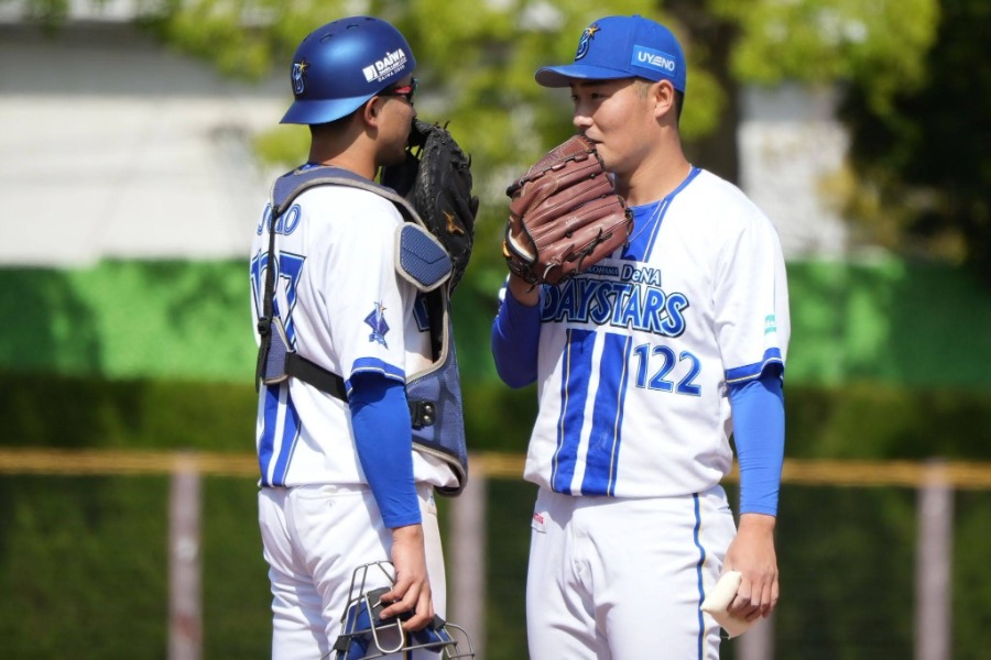 庄司陽斗は今季、2軍で4勝、防御率1.73と残している【写真：町田利衣】