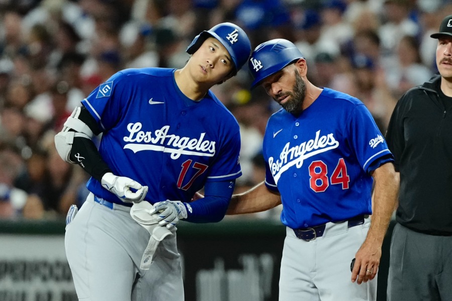 マルチ安打を放ったドジャース・大谷翔平【写真：黒澤崇】