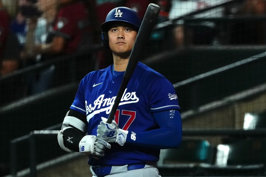 Dバックス戦に出場するドジャース・大谷翔平【写真：黒澤崇】